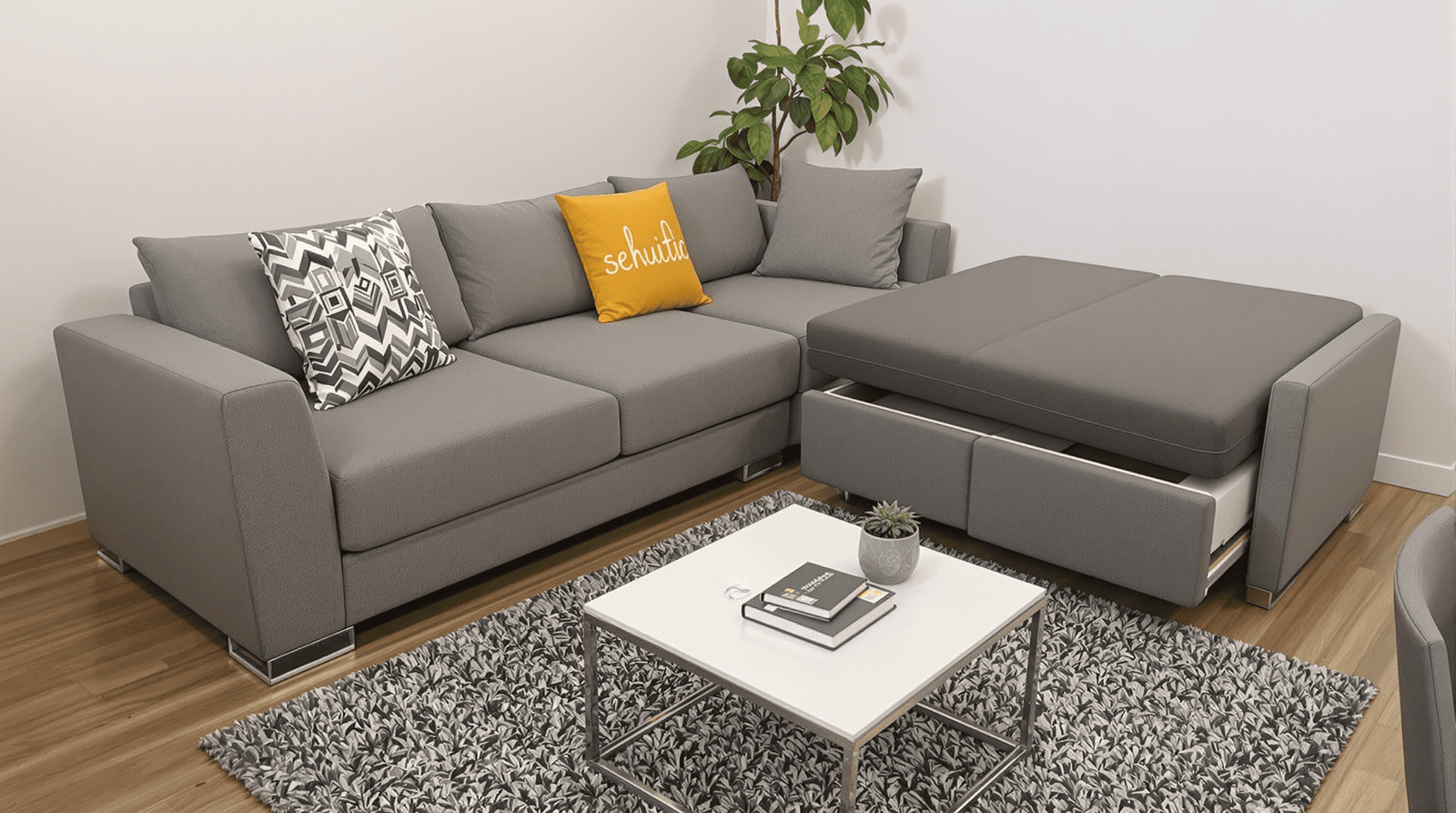 Studio apartment with multi-functional furniture
