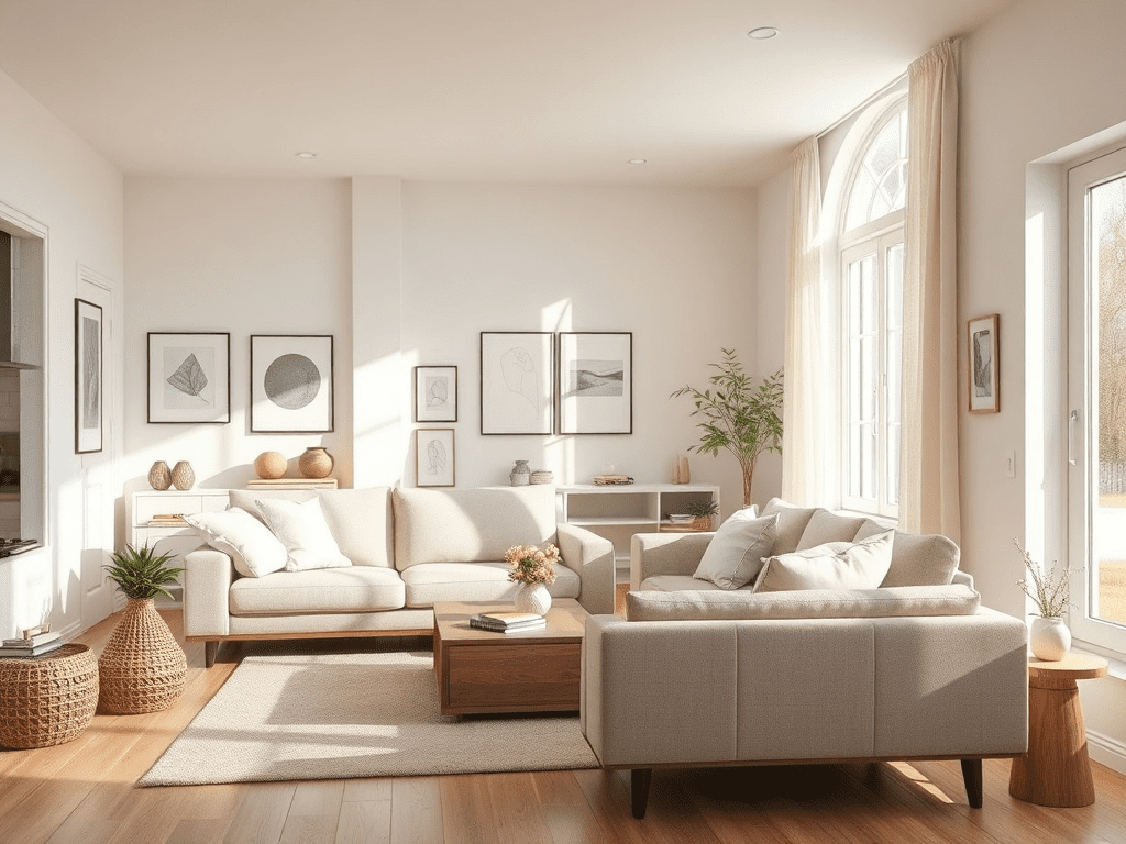 Bright and airy senior-friendly living room with comfortable seating and natural light